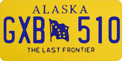 AK license plate GXB510