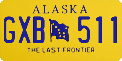 AK license plate GXB511