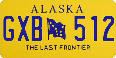 AK license plate GXB512