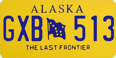 AK license plate GXB513