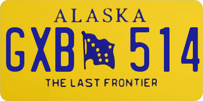 AK license plate GXB514