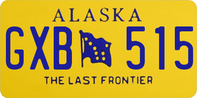 AK license plate GXB515