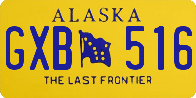 AK license plate GXB516