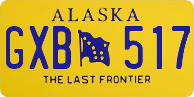 AK license plate GXB517