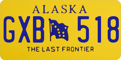 AK license plate GXB518