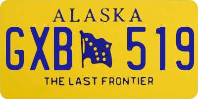 AK license plate GXB519