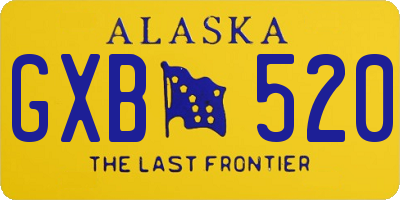 AK license plate GXB520