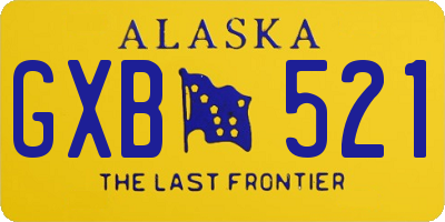 AK license plate GXB521