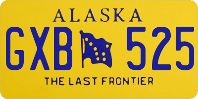 AK license plate GXB525