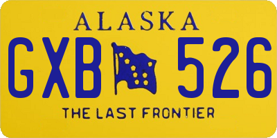 AK license plate GXB526