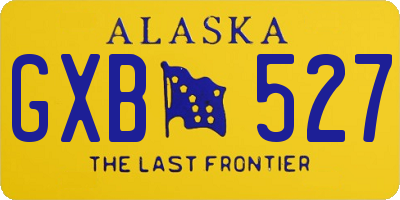 AK license plate GXB527