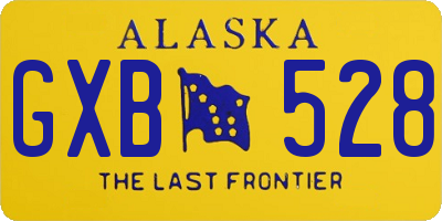 AK license plate GXB528