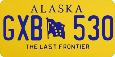 AK license plate GXB530