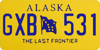 AK license plate GXB531