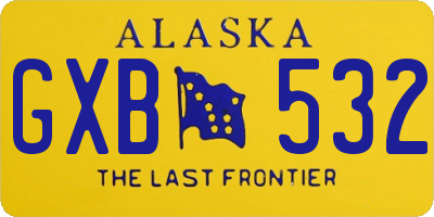 AK license plate GXB532