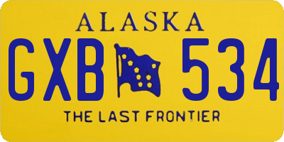 AK license plate GXB534