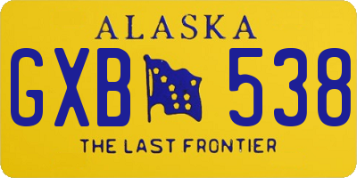 AK license plate GXB538