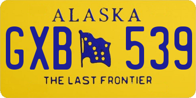 AK license plate GXB539