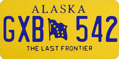 AK license plate GXB542