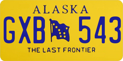 AK license plate GXB543