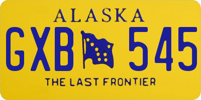 AK license plate GXB545