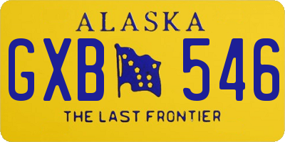 AK license plate GXB546