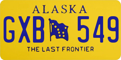 AK license plate GXB549