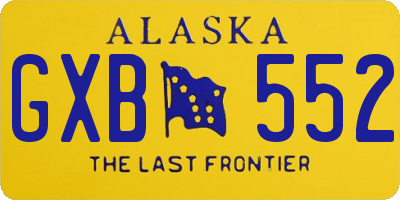 AK license plate GXB552