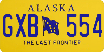 AK license plate GXB554