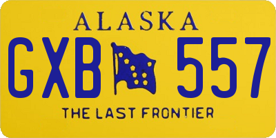 AK license plate GXB557