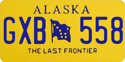 AK license plate GXB558