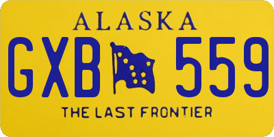 AK license plate GXB559