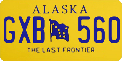 AK license plate GXB560