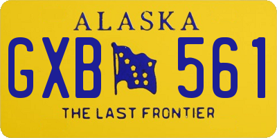 AK license plate GXB561