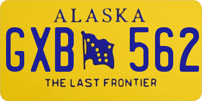 AK license plate GXB562