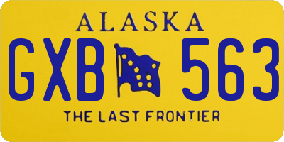 AK license plate GXB563