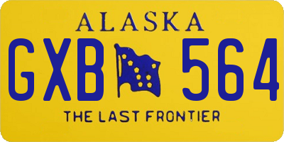 AK license plate GXB564