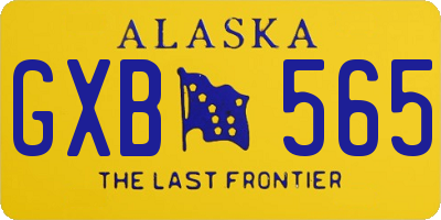 AK license plate GXB565