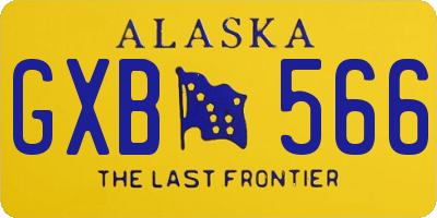 AK license plate GXB566