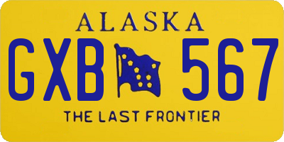 AK license plate GXB567