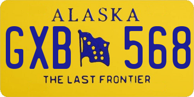 AK license plate GXB568