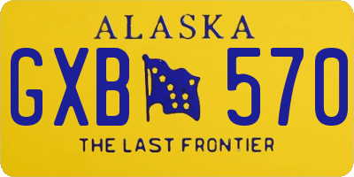 AK license plate GXB570