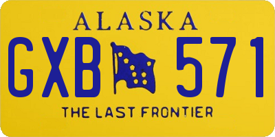 AK license plate GXB571