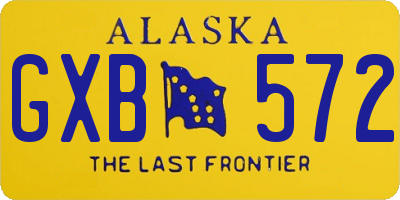 AK license plate GXB572