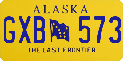 AK license plate GXB573