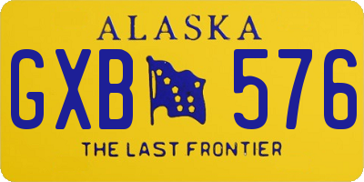 AK license plate GXB576