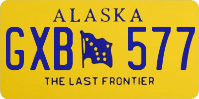 AK license plate GXB577