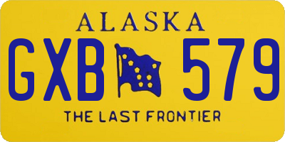 AK license plate GXB579