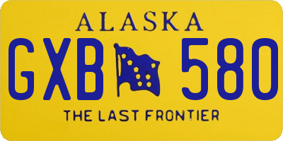 AK license plate GXB580