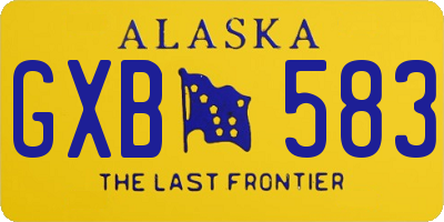 AK license plate GXB583